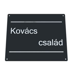 Családi névtábla - Ajándéktábla