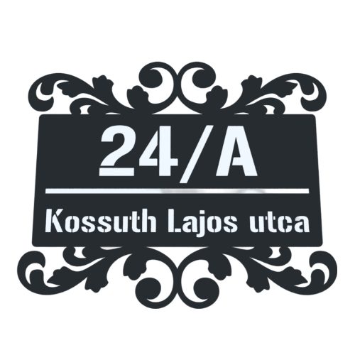 Díszes házszámtábla
