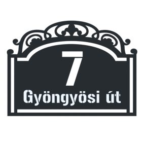 Díszes 8 házszámtábla