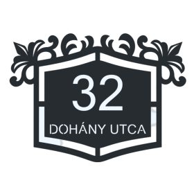 Díszes 10 házszámtábla