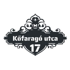 Díszes 11 házszámtábla