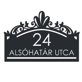 Díszes 13 házszámtábla