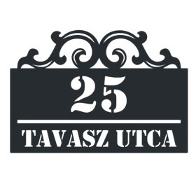 Díszes 14 házszámtábla
