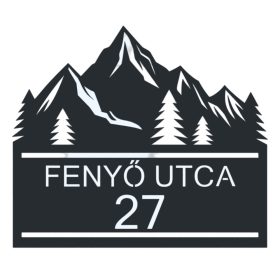 Fenyő házszámtábla