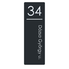 Függőleges házszámtábla