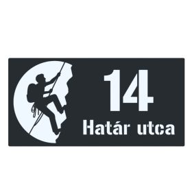 Hegymászó házszámtábla
