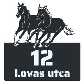 Lovas házszámtábla
