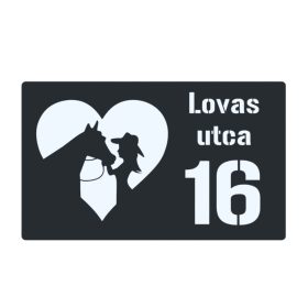 Lovas 2 házszámtábla