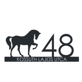 Lovas 6 házszámtábla