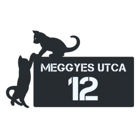 Macska házszámtábla