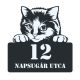 Macska 6 házszámtábla