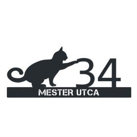 Macska 8 házszámtábla