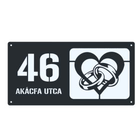 Vízszintes 3 házszámtábla