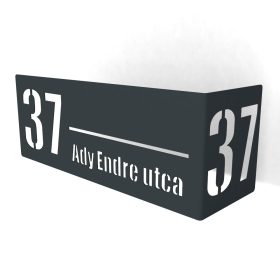 Hajlított 2 házszámtábla
