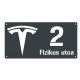 Tesla házszámtábla