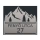 Fenyő házszámtábla