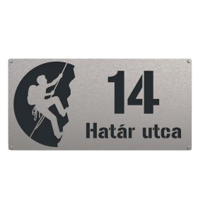 Hegymászó házszámtábla