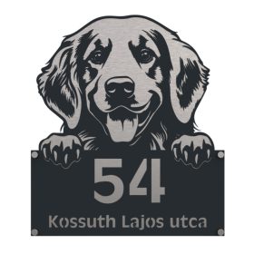 Kutyás házszámtábla