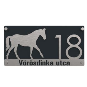 Lovas 4 házszámtábla