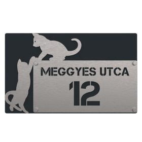 Macska házszámtábla