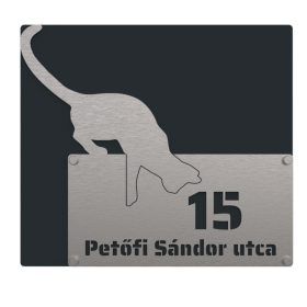 Macska 2 házszámtábla