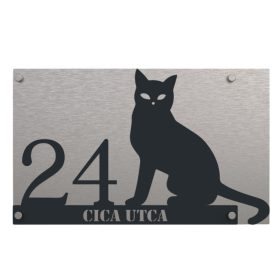 Macska 4 házszámtábla
