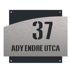 Modern fedett házszámtábla