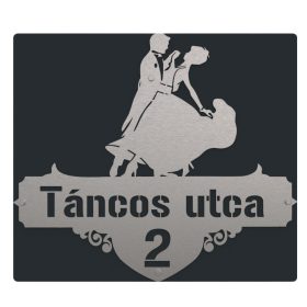Táncos házszámtábla