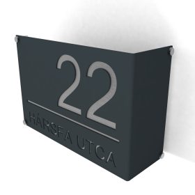 Hajlított 3 házszámtábla