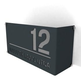 Hajlított 4 házszámtábla