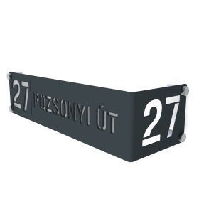Hajlított 5 házszámtábla