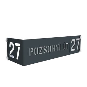 Hajlított 5 házszámtábla
