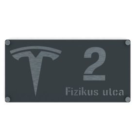 Tesla házszámtábla