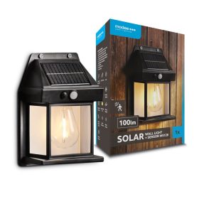   Modee Lighting WS128 Napelemes Fali Lámpa – Mozgásérzékelős, Melegfényű (100 lumen)