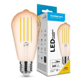   Modee 4W Filament LED izzó E27 Meleg fehér – 5 év garancia