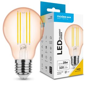   Modee Lighting Filament Amber Globe A60 4W E27 LED izzó 1800K (360 lumen) – 5 év garancia