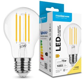   Modee LED Izzó Filament A60 8W E27 360° 2700K (1055 lumen) – 5 év garancia