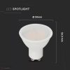 V-TAC 4,5W LED spotlámpa GU10 Meleg Fehér – 5 év garancia