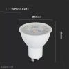 V-TAC 6W LED spotlámpa GU10 Hideg Fehér – 5 év garancia